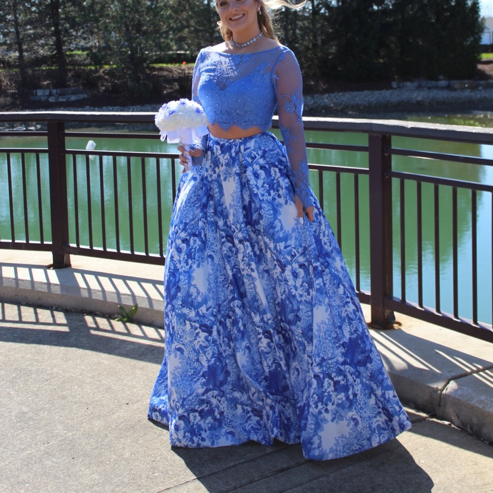 Two Piece Prom Gown